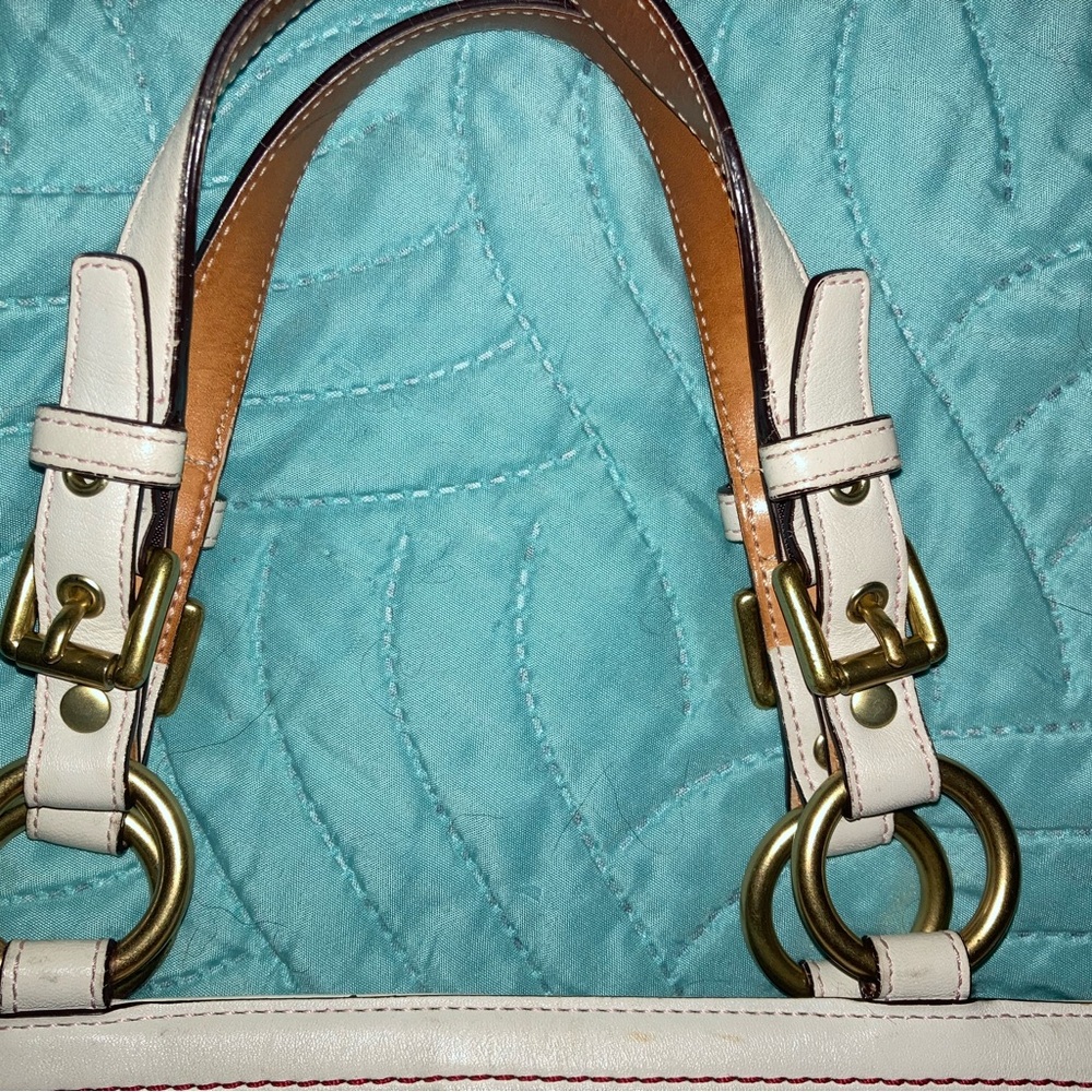 Coach Poppies for Peace White Bag with Multicolor Floral Design/LE/retired - Picture 16 of 16